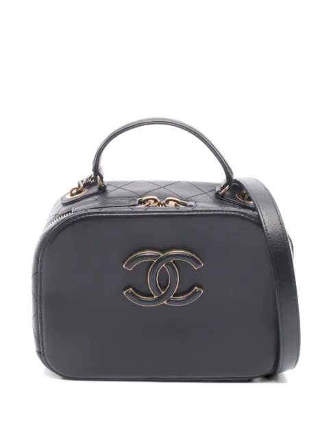 CHANEL Pre-Owned 2017-2018 Coco Mark leather shoulder bag Black 107119324514476