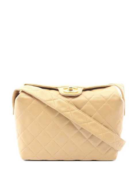 CHANEL Pre-Owned 1991-1994 Matelassé CC turn-lock shoulder bag Neutrals 10719792330003