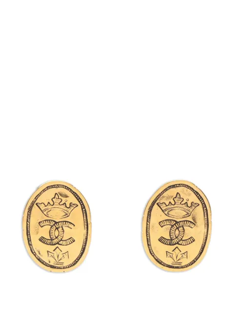 CHANEL Pre-Owned 1986-1988 Coco Mark earrings Gold 1056151