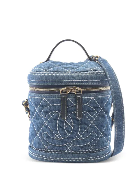 CHANEL Pre-Owned 2019 Coco Mark vanity bag Blue 107440529023431
