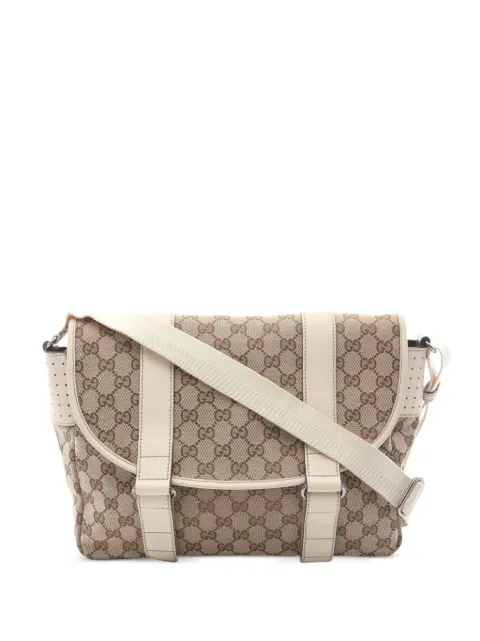 Gucci Pre-Owned 2000s GG canvas shoulder bag Neutrals 1062455