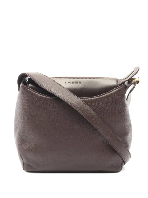 Loewe Pre-Owned 2010s logo shoulder bag Brown 1061866