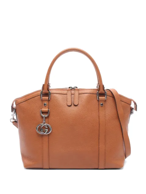 Gucci Pre-Owned 2000s Interlocking G charm tote bag Neutrals 1071648