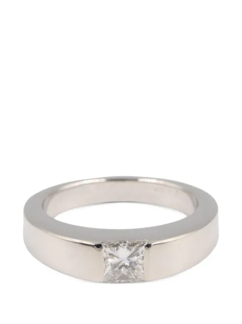 Cartier 2010s Tank diamond ring Silver 107211135OF
