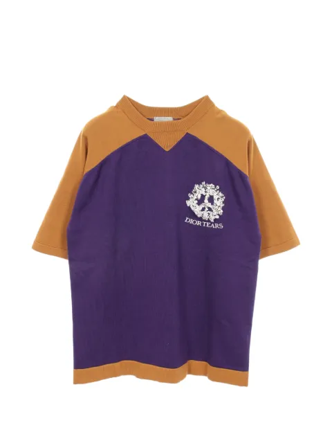 Christian Dior Pre-Owned x Denim Tears 2010s logo-embroidered T-shirt Purple 1056119