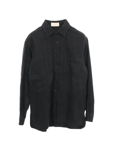The Row Pre-Owned 2010s oversized long-sleeved shirt Black 1071229