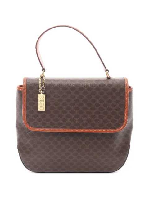 Celine Pre-Owned 2000s Macadam charm-detail handbag Brown 1068600