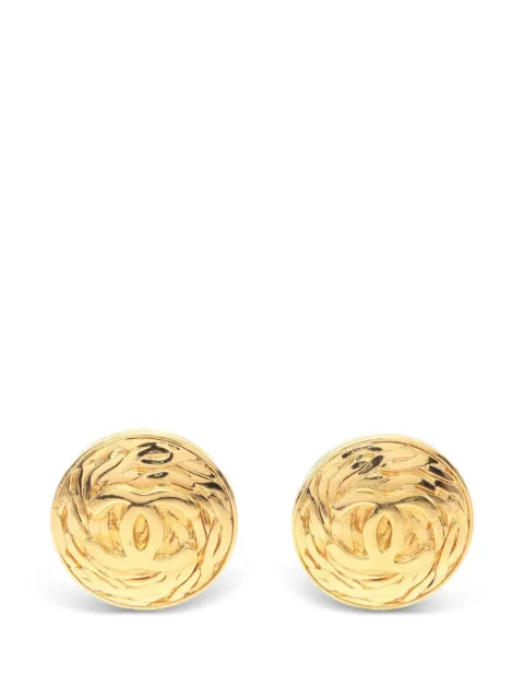 CHANEL Pre-Owned 1986-1988 Coco Mark earrings Gold 1056150