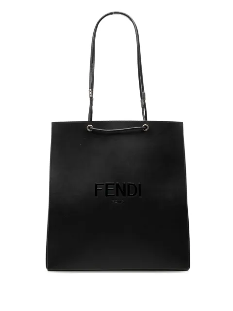 Fendi Pre-Owned 2010-2026 Medium Leather Pack Shopping satchel Black MS46I9CRFGT65WJW