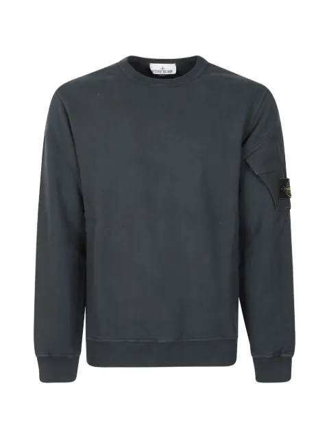Stone Island 6100015 brushed organic cotton fleece sweatshirt Green L2S156100015S0A20
