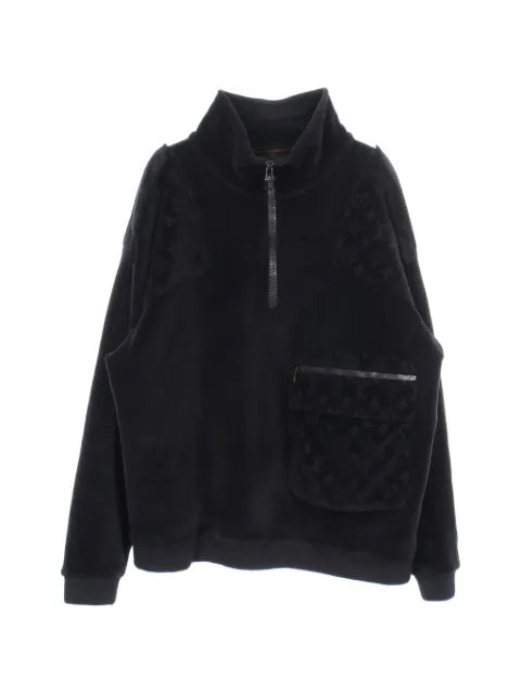 Louis Vuitton Pre-Owned 00s Monogram embossed sweater Black 1069501