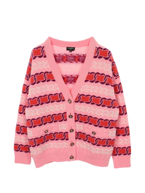 CHANEL Pre-Owned 1986-1988 Coco Mark sweater Pink 1058544