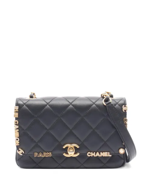 CHANEL Pre-Owned 2021s matelassé CC turn-lock shoulder bag Black 1073286C61C9L82