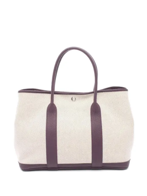 Hermès Pre-Owned 2022 PM Garden Party leather-trim tote bag Neutrals 1072814U