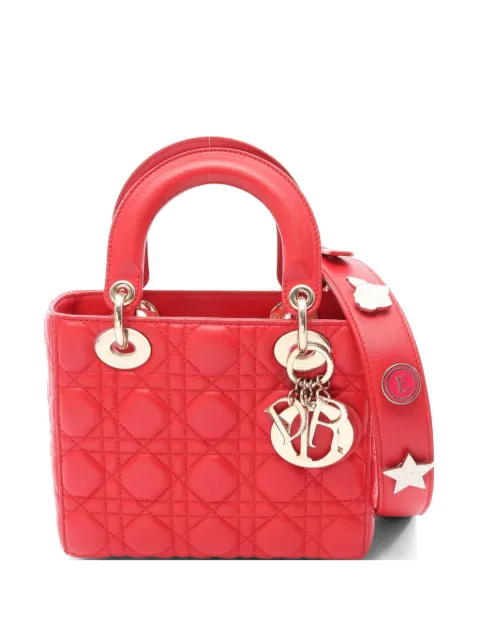 Christian Dior Pre-Owned 2010s Lady Dior My ABCDior Cannage shoulder bag Red 1073787