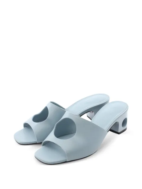 Hermès Pre-Owned 2000s Elia cut-out mule sandals Blue 1071754