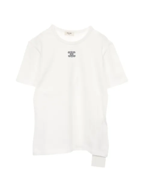 Celine Pre-Owned 2020s Triomphe crew-neck T-shirt White 1068061