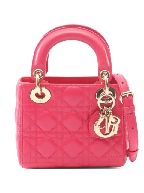 Christian Dior Pre-Owned 2010s mini Lady Dior tote bag Pink 1073088