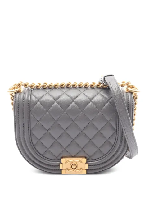CHANEL Pre-Owned 2021 small Boy Chanel shoulder bag Grey 1074032TOUTT6CC