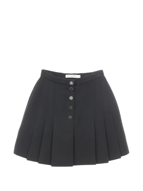 Christian Dior Pre-Owned 2010s pleated mini skirt Black 1050861
