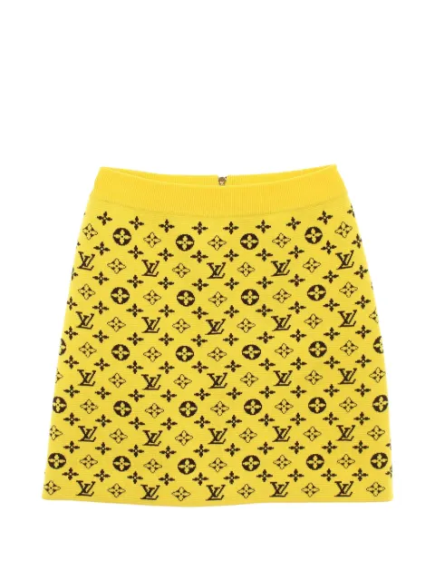 Louis Vuitton Pre-Owned 2010s monogram knitted midi skirt Yellow 1062012