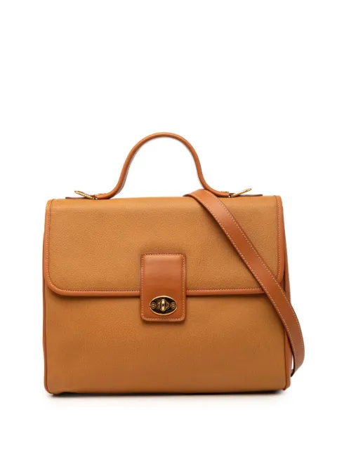 Gucci Pre-Owned 20th Century Calfskin Turnlock Top Handle Bag satchel Brown Z2TG6X5DB69JXIKT