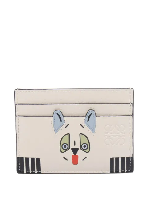 Loewe Pre-Owned 2010-2026 Leather Futurist Cat card holder White M3IGSPDH067DQ1KL