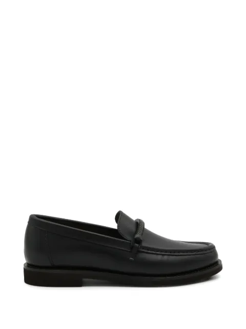 Brunello Cucinelli Monili leather loafers Black MZMGG3314PC101
