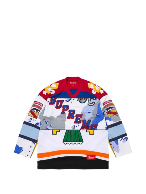 Supreme paneled hockey jersey White SU27642