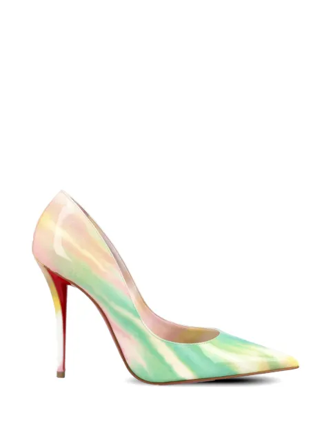 Christian Louboutin Miss Z tie-dye patent-leather pumps Green 3260050J646