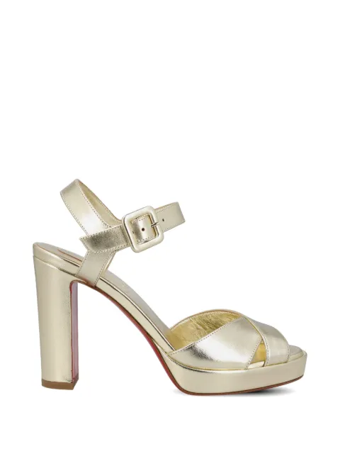 Christian Louboutin cross-strap metallic-effect sandals Gold 3260104G306