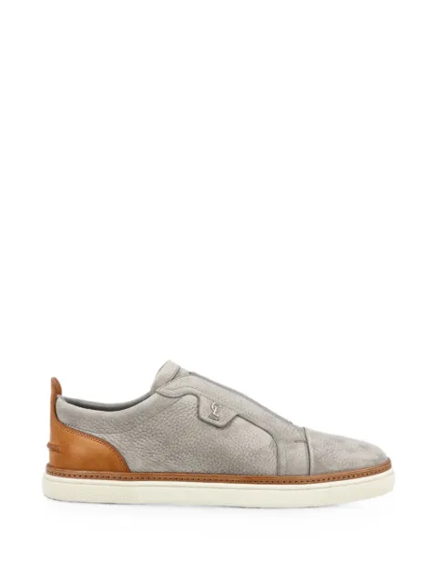 Christian Louboutin logo-plaque slip-on sneakers Grey 32603503570
