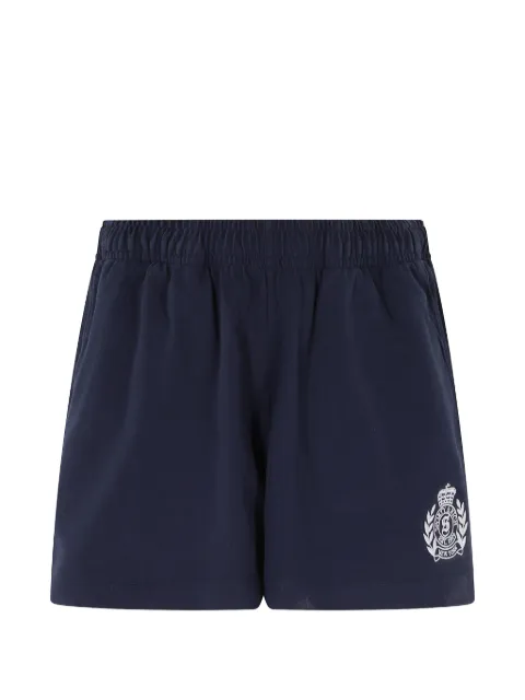 Sporty & Rich logo-print elasticated-waist shorts Blue SH037710243BL106098