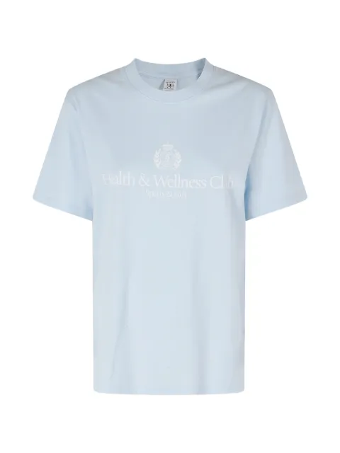 Sporty & Rich logo-print T-shirt Blue TO119710241BL90098