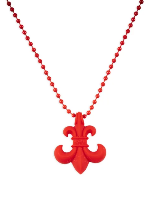 Chrome Hearts BS Fleur ball-chain pendant necklace Red CHRM1273