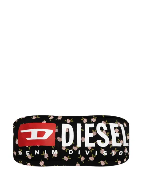 Diesel floral-print logo-print bra Black A239270TJBR