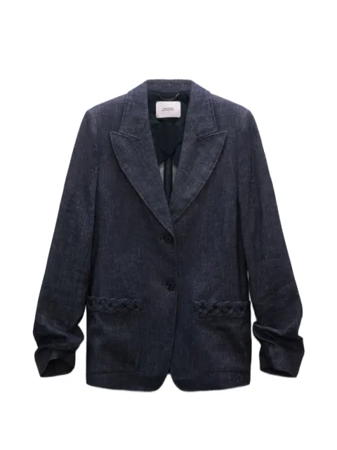 Dorothee Schumacher braided-detail denim blazer Blue 546202