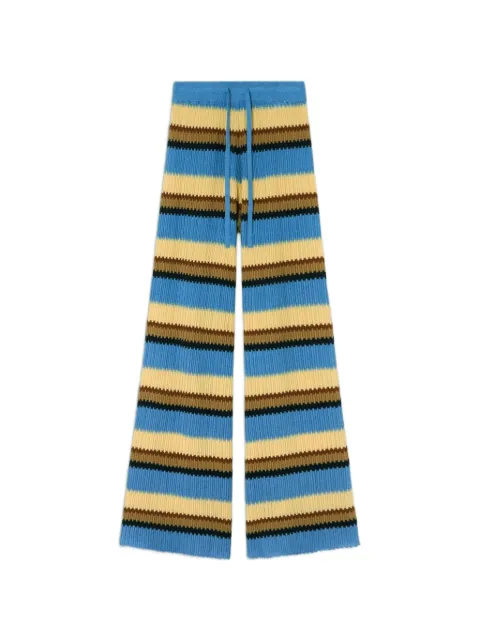 Guest In Residence striped ribbed-knit palazzo pants Blue W44622RF