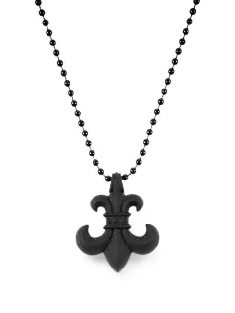 Chrome Hearts BS Fleur ball-chain pendant necklace Black CHRM1272