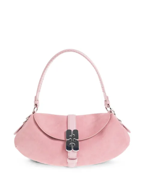 GANNI B-Kat logo-plaque shoulder bag Pink C2050