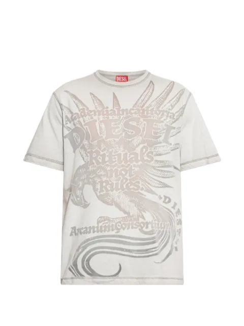 Diesel graphic-print T-shirt Grey A226520DLBW