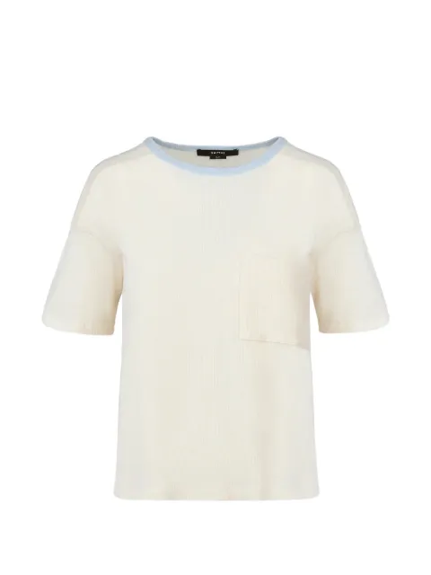 Smythe pocket-detail ribbed T-shirt Neutrals SP26044C