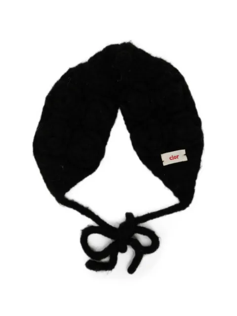 ROCKFISH handmade crochet flower earmuff Black CL1ACBF3EA001BLACK