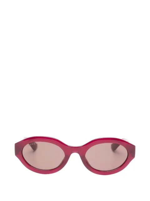 Gucci Eyewear Interlocking G oval-frame sunglasses Red GG1579S