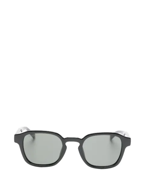 Gucci Eyewear Web-stripe geometric-frame sunglasses Black GG2106S