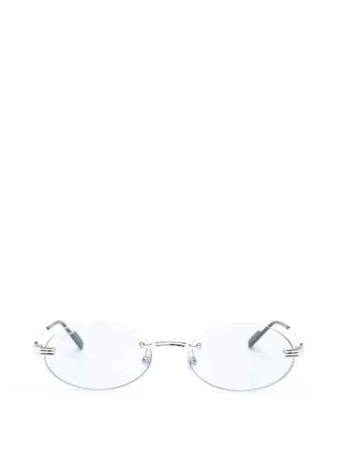 Cartier Eyewear rimless oval-frame sunglasses Silver CT0615S