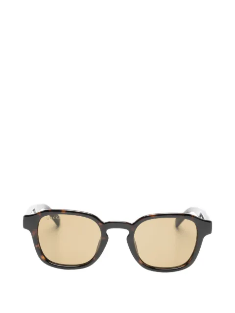 Gucci Eyewear Web-stripe rectangle-frame sunglasses Brown GG2106S