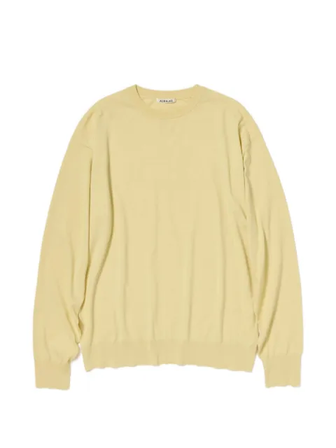 Auralee fine-knit cotton sweater Yellow A26SP02KA