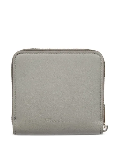 Rick Owens zip-around leather wallet Grey RA01F0816LCN