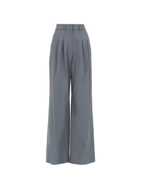 PT Torino pleated wide-leg cotton trousers Blue CDVSFKZ00STDSD850330